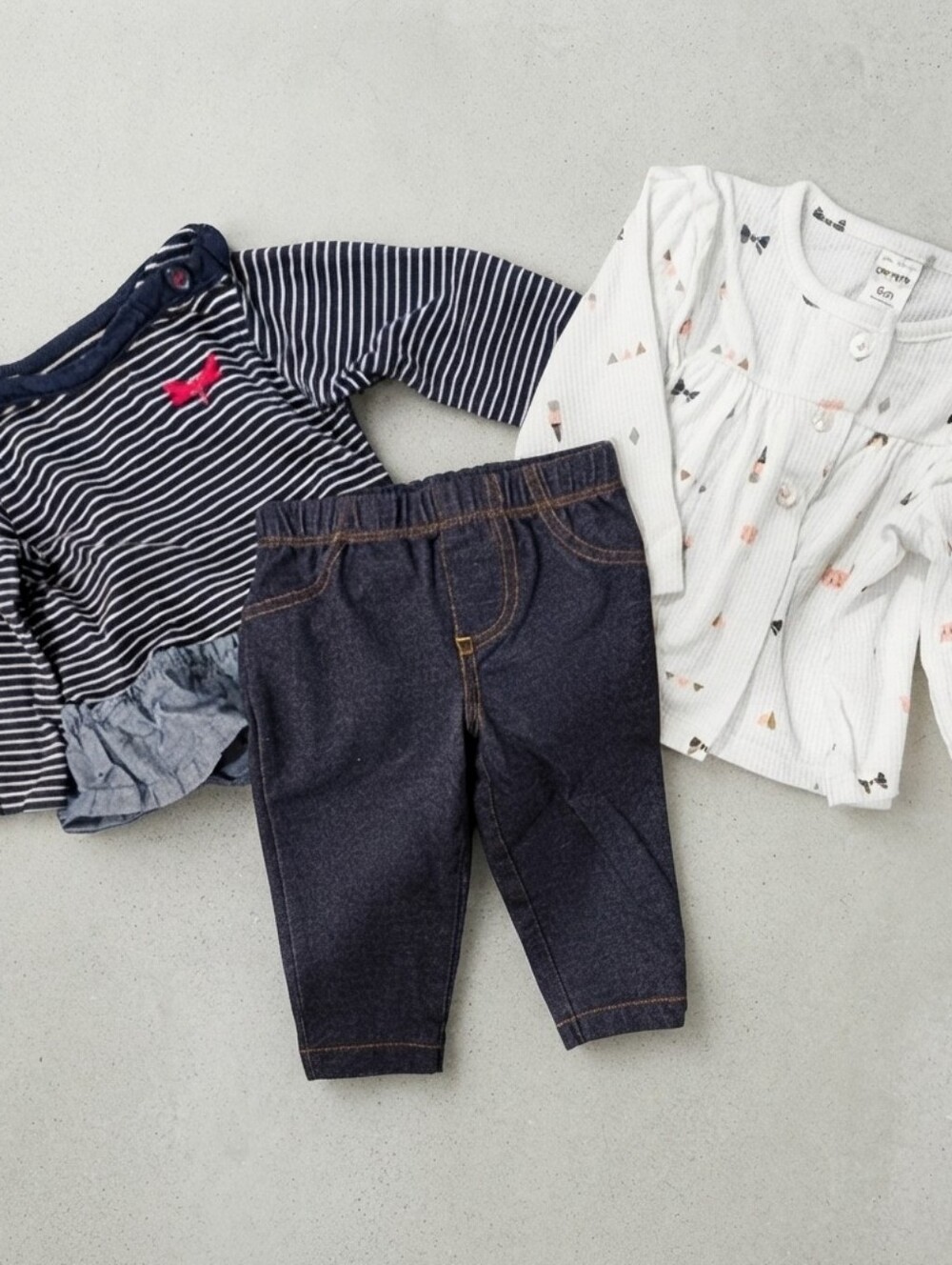Carter's 6M Baby Girl Striped and Patterned Tops